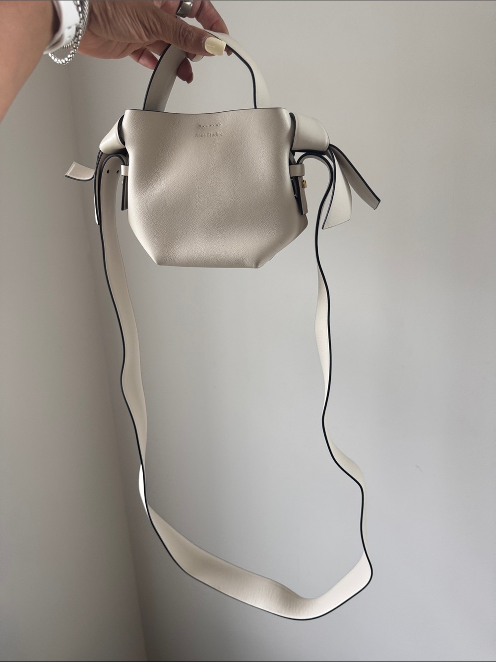 Acne Studios Mini Musubi in Cream (Grey not included, just shown for sizing)